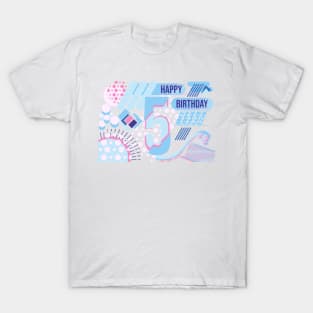 Happy birthday 5 years old, text design T-Shirt